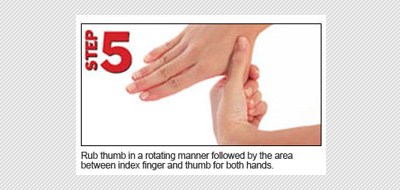 langkah kelima gosok ibu jari